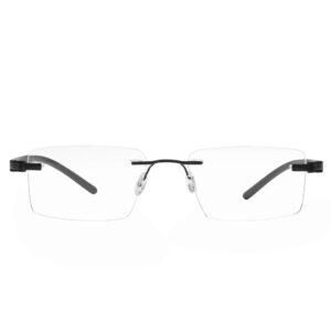 rimless black rectangle frame for men and women ARN optical