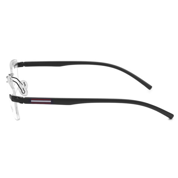 rimless black rectangle frame for men and women ARN optical