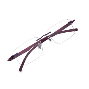 rimless brown rectangle frame for men and women ARN optical