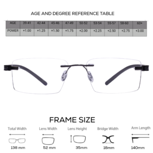 ARN Optical Rimless Frames