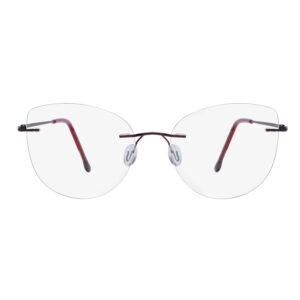 Rimless cat eyeglasses frame for men and women