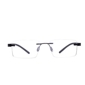 rimless grey rectangle frame for men and women ARN optical