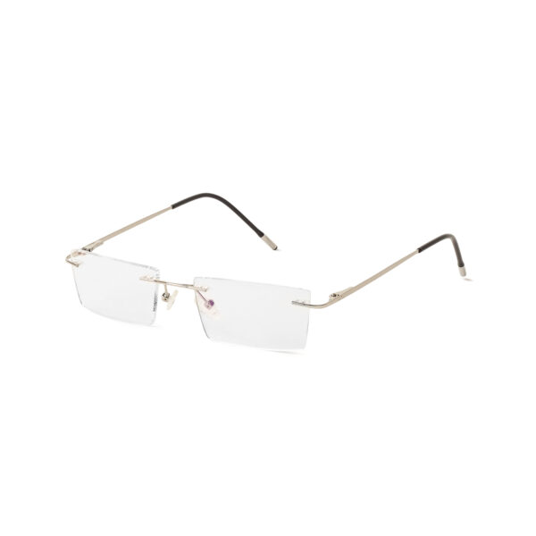 Rimless silver rectangle frame for men and women ARN optical