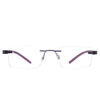 Rimless Brown Rectangle Frame For Men And Women