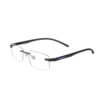 Rimless Grey Progressive Reading Glasses Rectangle Frame