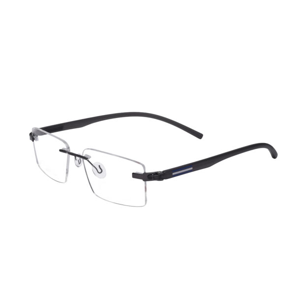 Rimless Grey Progressive Reading Glasses Rectangle Frame
