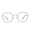Full Rim Round Metal Frame (Silver Black) for men and women
