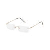 Rimless Silver Rectangle Progressive Frame